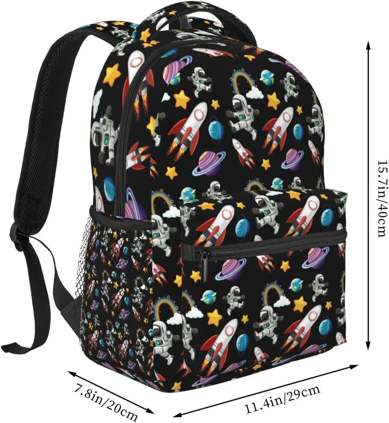Space Astronaut Adventure Backpack Lightweight Laptop Backpack Casual Daypack Travel Double Shoulder Bag For Women Men