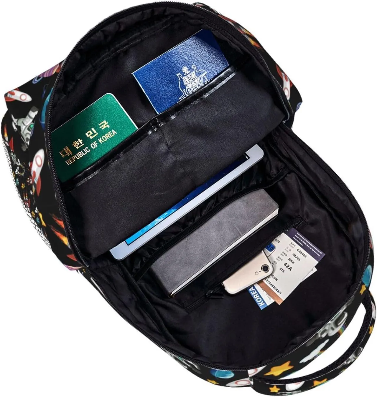 Space Astronaut Adventure Backpack Lightweight Laptop Backpack Casual Daypack Travel Double Shoulder Bag For Women Men