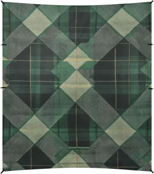 Springgreen Buffalo Plaid Check Tartan Scotland Beach Cabana UPF50 Easy Setup Sun Shelter with Sandbags and Shovel for Backyard, Grassland, Park