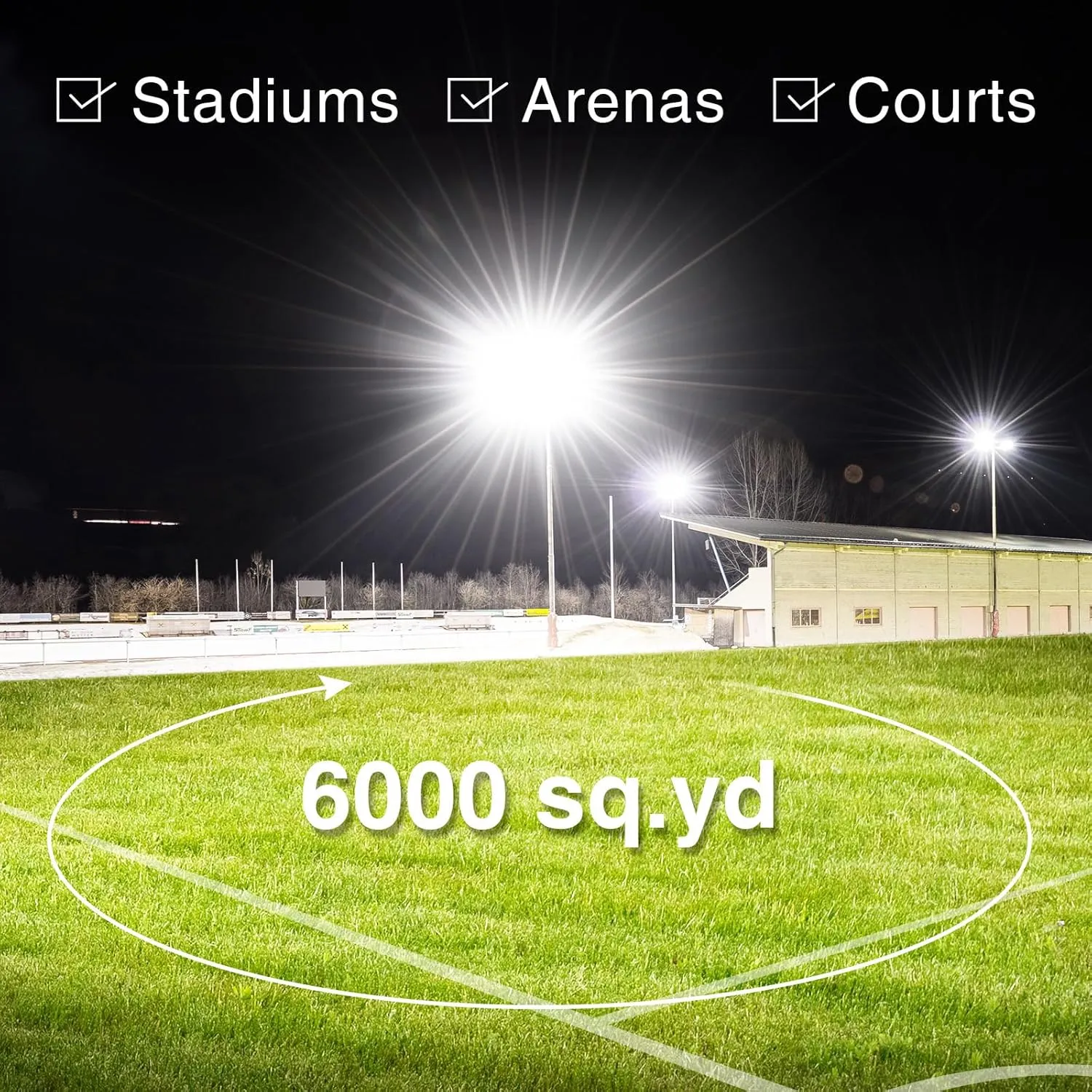 STASUN Flying Series Ultra 400W 60000LM LED Flood Light Outdoor, 100-277V 5000K White, IP66 Waterproof Stadium Lights for Arena, Parking Lot, Courts, Commercial, ETL Certification