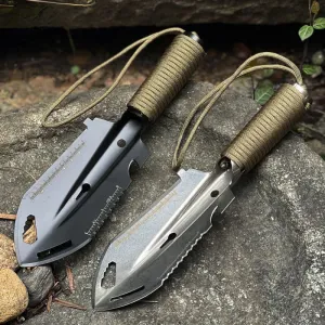 Steel Gardening Shovel With Wrench Outdoor Multifunction Army Shovel Military Survival Spade Camping Garden Digging Tools