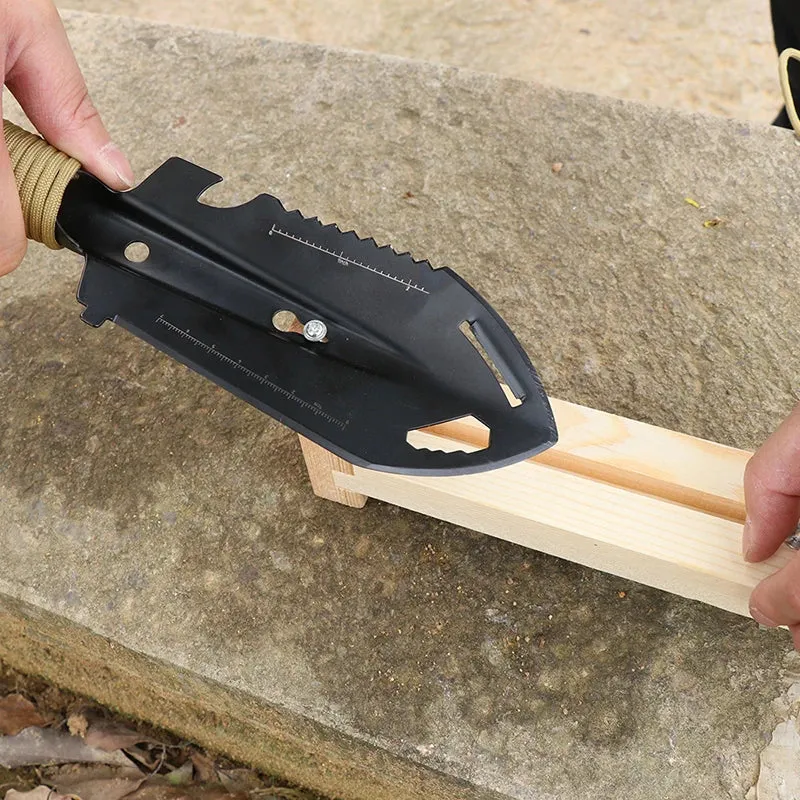 Steel Gardening Shovel With Wrench Outdoor Multifunction Army Shovel Military Survival Spade Camping Garden Digging Tools