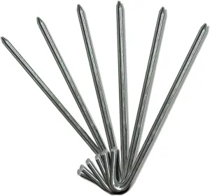 Steel Tent Stakes Heavy Duty Ground Stake, Metal Stakes to Anchor Commercial Inflatables, Outdoor Camping Canopy, Fence, Garden Tent Accessories, 1/2" Diameter x 18" Length, 10 Pack