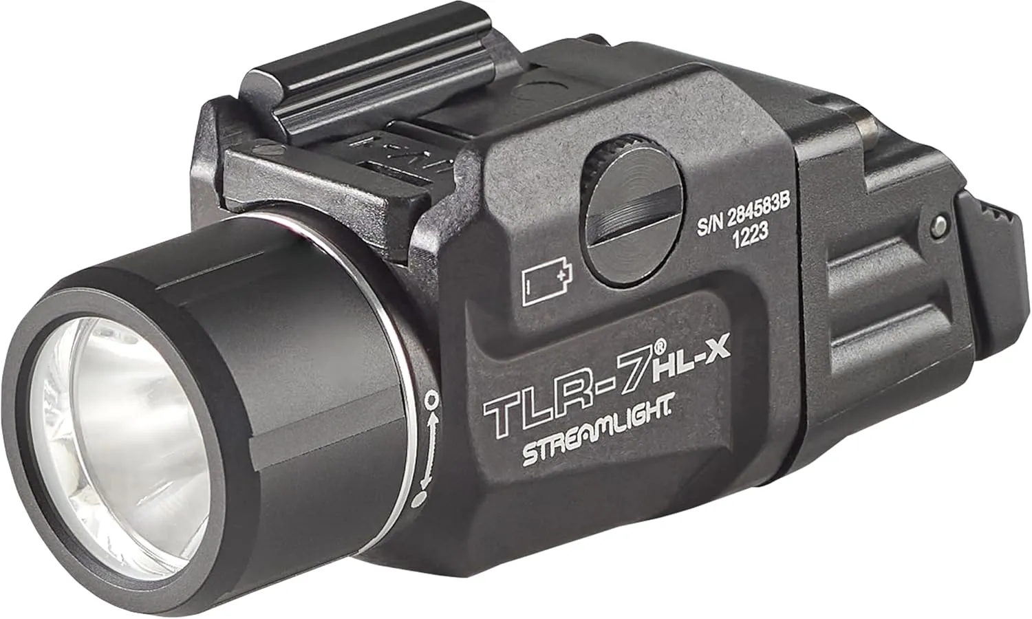 Streamlight 69458 TLR-7 HL-X USB 1000-Lumen Rechargeable Rail Mounted Weapon Light, Includes Interchangeable High and Low Switches, Black
