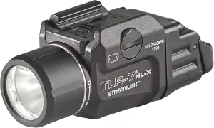 Streamlight 69458 TLR-7 HL-X USB 1000-Lumen Rechargeable Rail Mounted Weapon Light, Includes Interchangeable High and Low Switches, Black
