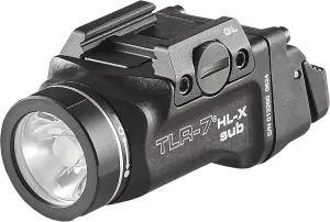 Streamlight 69503 TLR-7 HL-X sub USB 1000-Lumen Rechargeable Rail-Mounted Weapon Light Designed Exclusively for Glock 43X/48 MOS, 43X/48 Rail, Includes Mounting Kit with Keys, Black