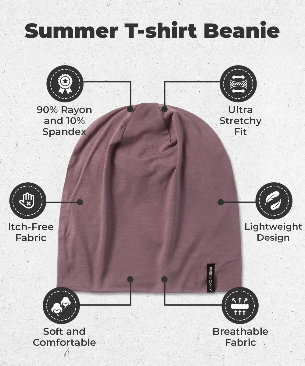 Summer T-Shirt Beanie for Men & Women - Soft Modal - Slouchy Style
