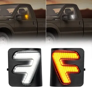 SUPAREE LED Switchback Side Mirror Marker Running & Turn Signal Light (2008-2016 F250-F Style)