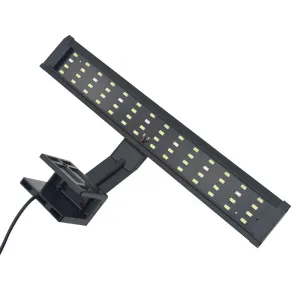 Super Slim Aquarium LED Clip Light 5W-16W for Plants Grow 220V Adjustable Lighting for Glass Thickness ≤2.2CM