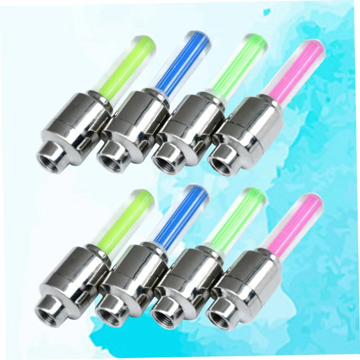 SUPVOX 16 Pcs Valve Light Tires Accessories Bike LED Wheel Lights Glow Sticks Bicycle Accessories LED Bike