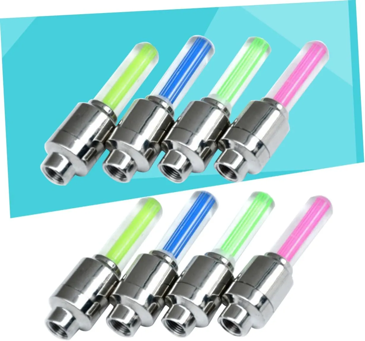 SUPVOX 16 Pcs Valve Light Tires Accessories Bike LED Wheel Lights Glow Sticks Bicycle Accessories LED Bike