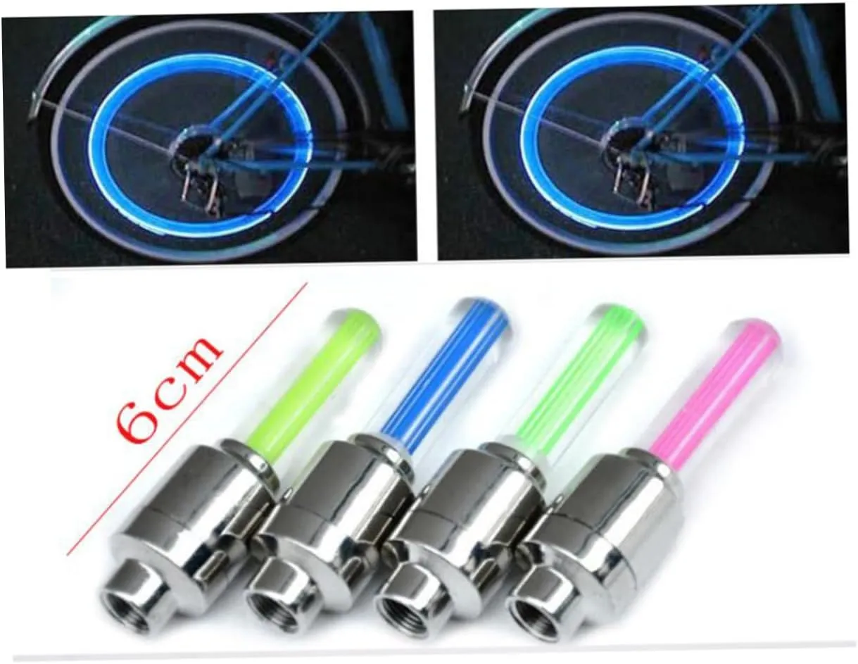 SUPVOX 16 Pcs Valve Light Tires Accessories Bike LED Wheel Lights Glow Sticks Bicycle Accessories LED Bike