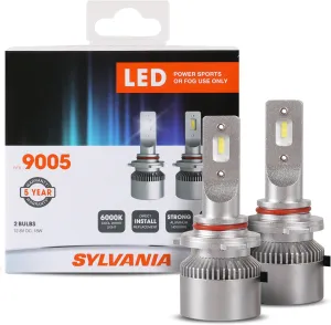 SYLVANIA 9005 LED Powersport Headlight Bulbs for Off-Road Use or Fog Lights - 2 Pack