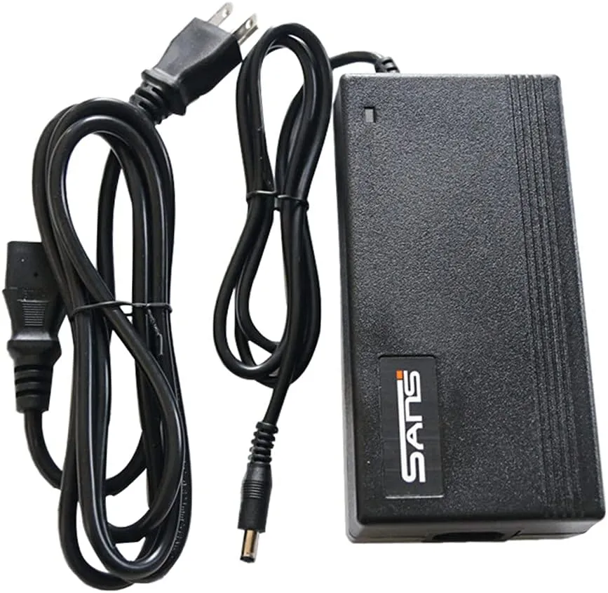 Syvrac 48-54.6V 2A Electric Bike Charger for 48V Lithium Battery Input Voltage AC120V(DC2.1MM Jack Connector)