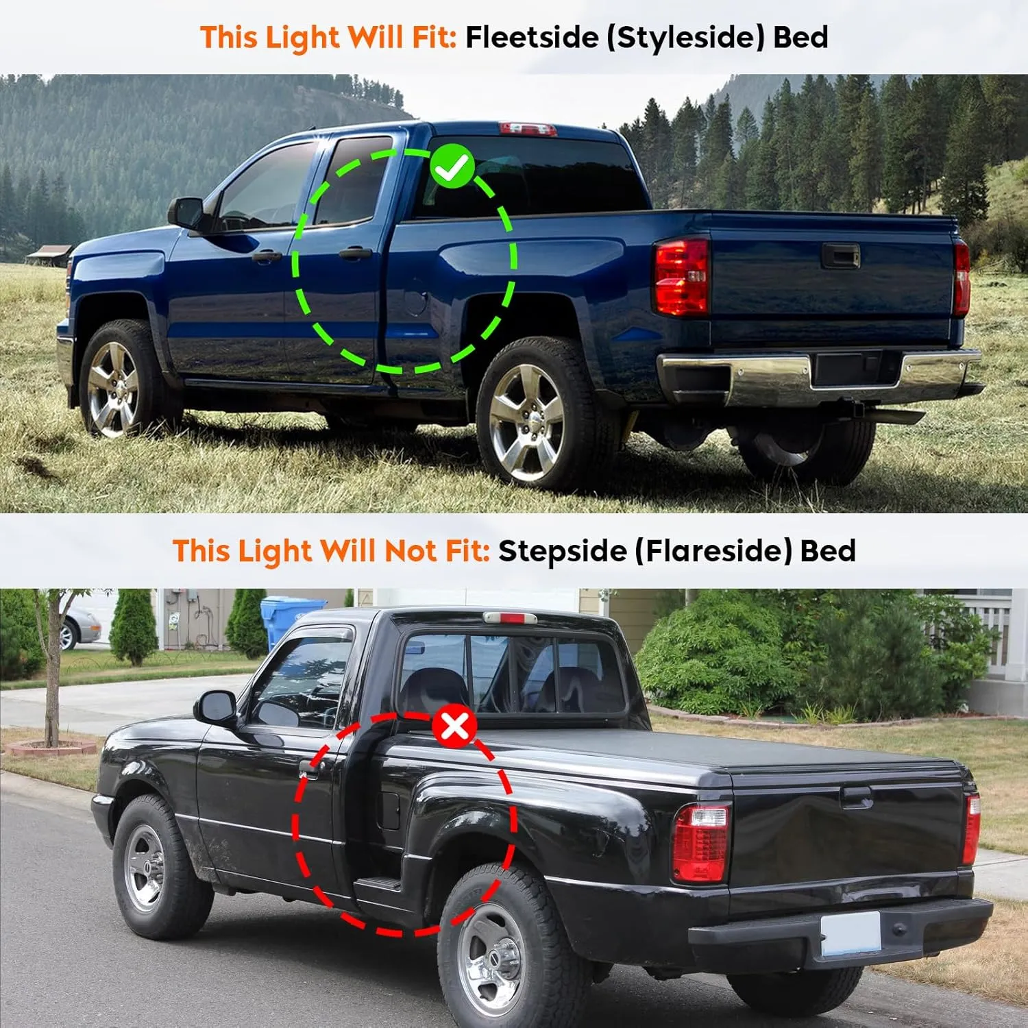 Tail Light   3rd Third Brake Cargo Lamp for Chevy Silverado 1500 2500 1999-2002, Silverado 1500 2500 HD 2001-2002, GMC Sierra 1500 2500 1999-2003, Sierra 1500 2500 HD 2001-2003 High Mount Stop Light
