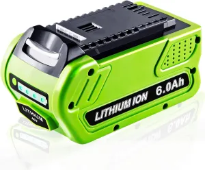 TenHutt 【3rd-UPGRADE 6.0Ah 40V Replace Battery for GreenWorks 29472 G-MAX Power Tools 29252 20202 22262 25312 25322 20642 21242 22272 27062