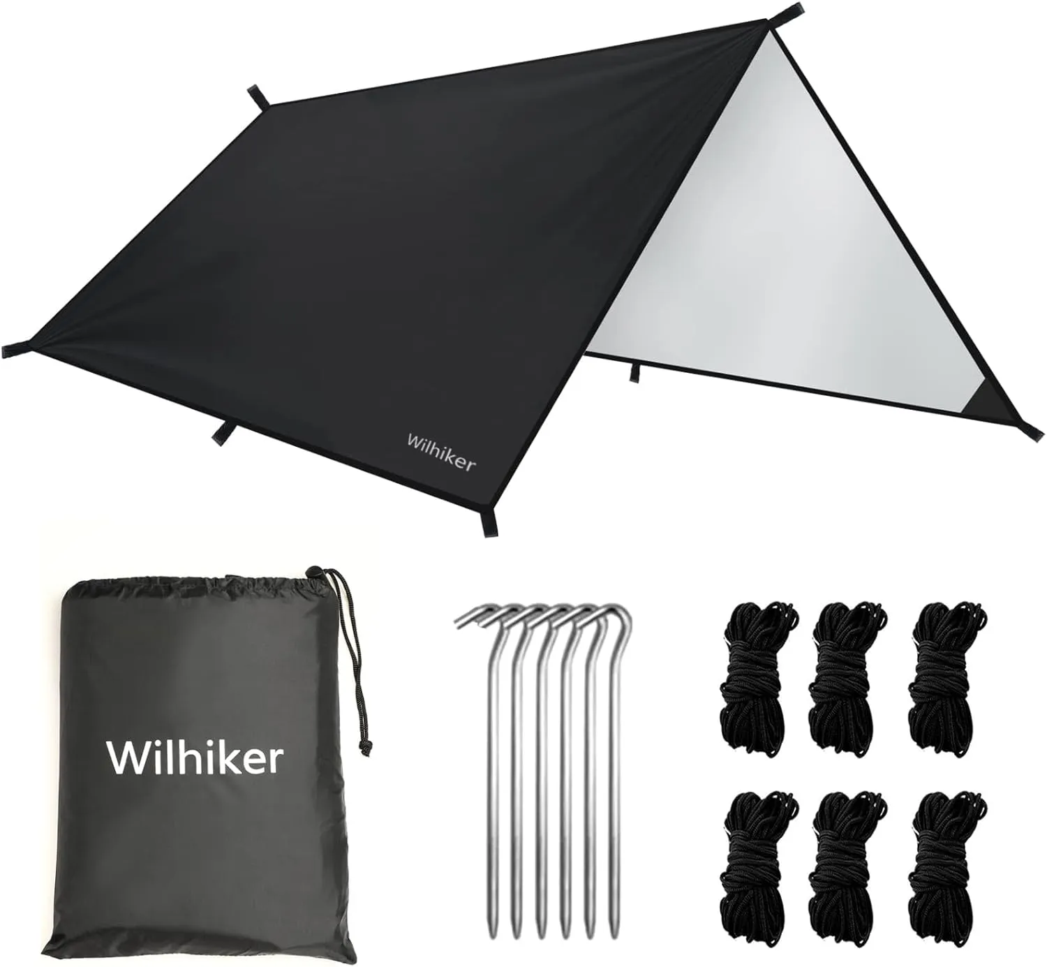 Tent Camping Tarp Hammock Rain Fly: Ultralight Tarps with 3000 PU Waterproof, Hammock Rainfly Sun-Proof Shade for Park Picnic Hiking Backpacking Fishing Outdoor Accessories, 10 x 10 ft