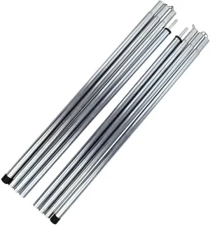 Tent Pole Support Frames Kit Outdoor Support， 2PCS Adjustable 2meter Tarp Poles Iron Thicken Stick Rack Rod Pole Outdoor Camping Ultralight Canopy Awning Tent Support Pole