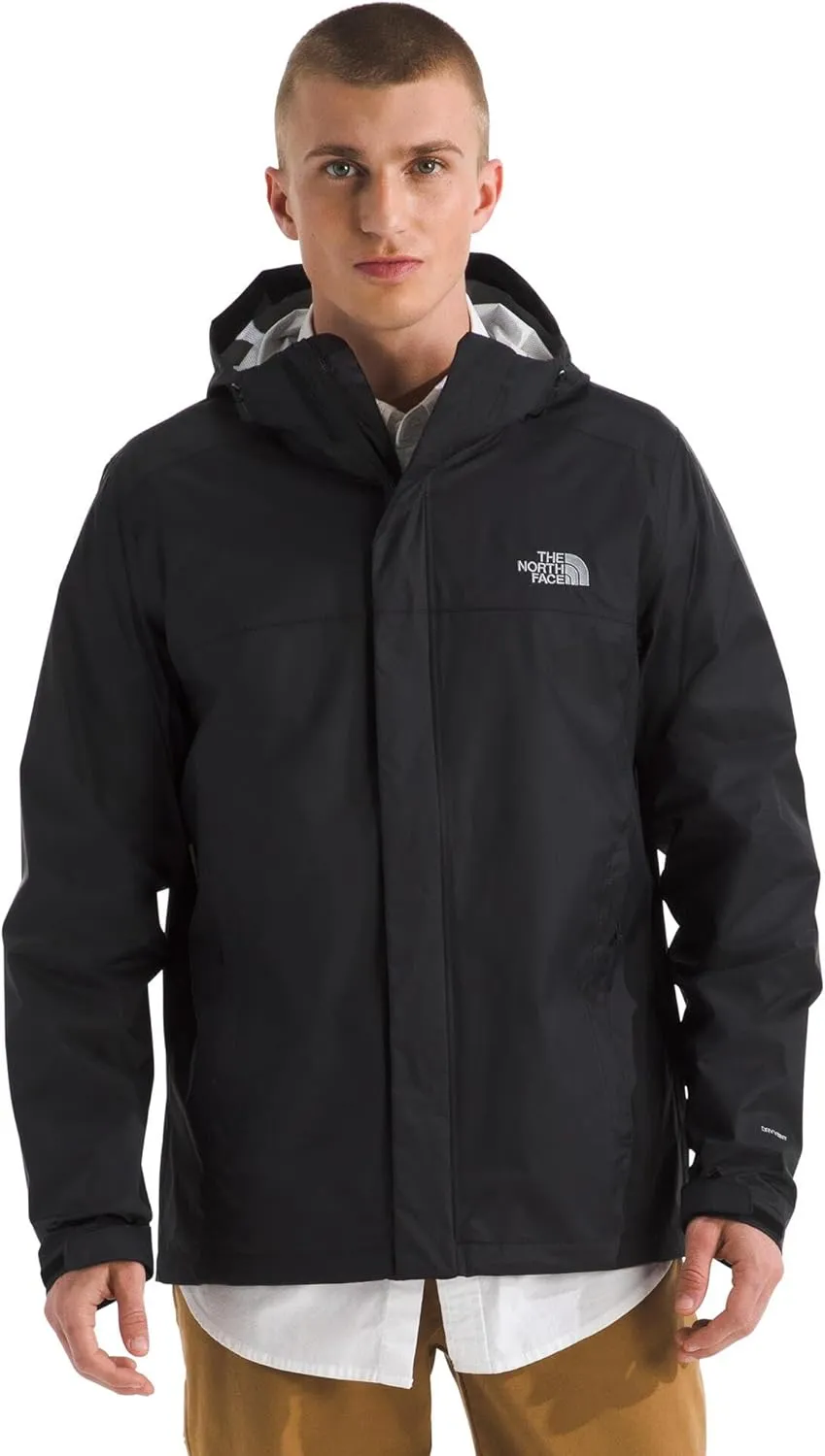 THE NORTH FACE Men’s Venture 2 Waterproof Hooded Rain Jacket (Standard and Big & Tall Size), TNF Black, Small