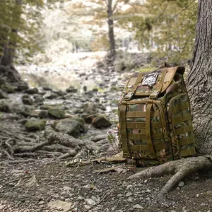 “The Rambler” - 40L Tactical Backpack with MOLLE Webbing (Tan)