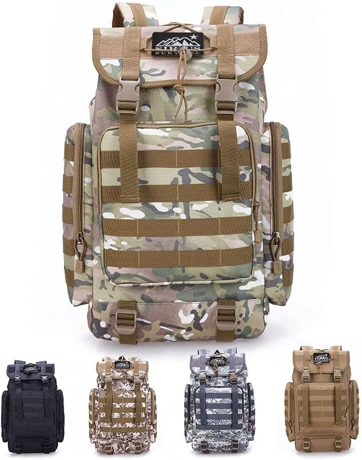 “The Rambler” - 40L Tactical Backpack with MOLLE Webbing (Tan)