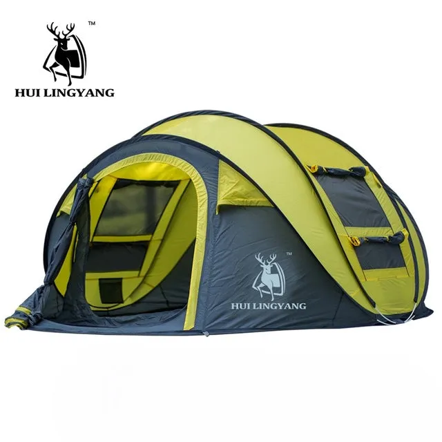 throw Large camping throwing pop 3-4persons beach up tent!outdoor large HLY waterproof space speed Risk-free returns open Best-in-class automatic tent windproof
