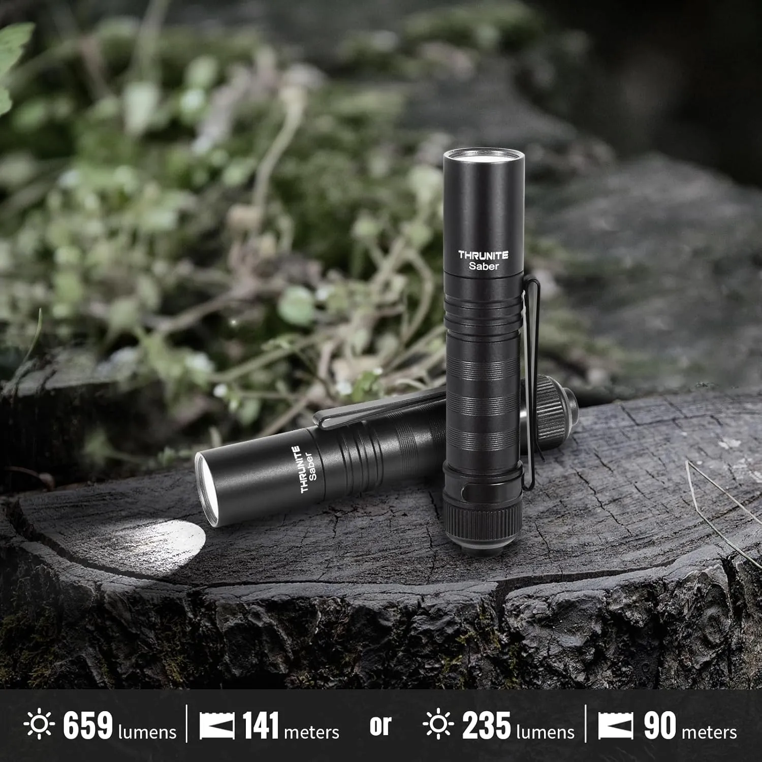 ThruNite Saber 659 Lumens AA Flashlight Rechargeable, High Performance SST20 LED EDC Light (Neutral White)