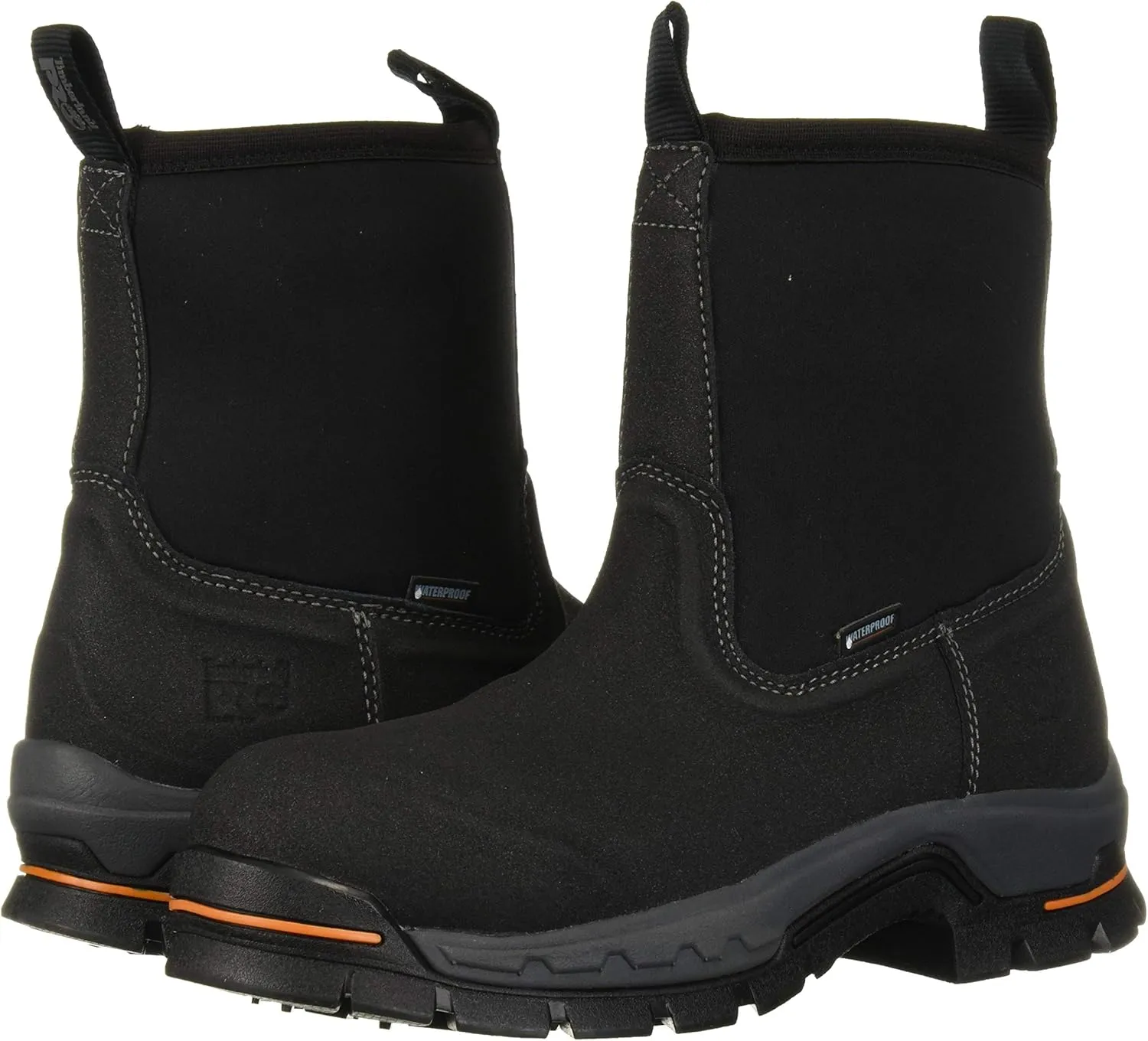 Timberland Mens Stockdale 8Inch Pull On Alloy Safety Toe Waterproof