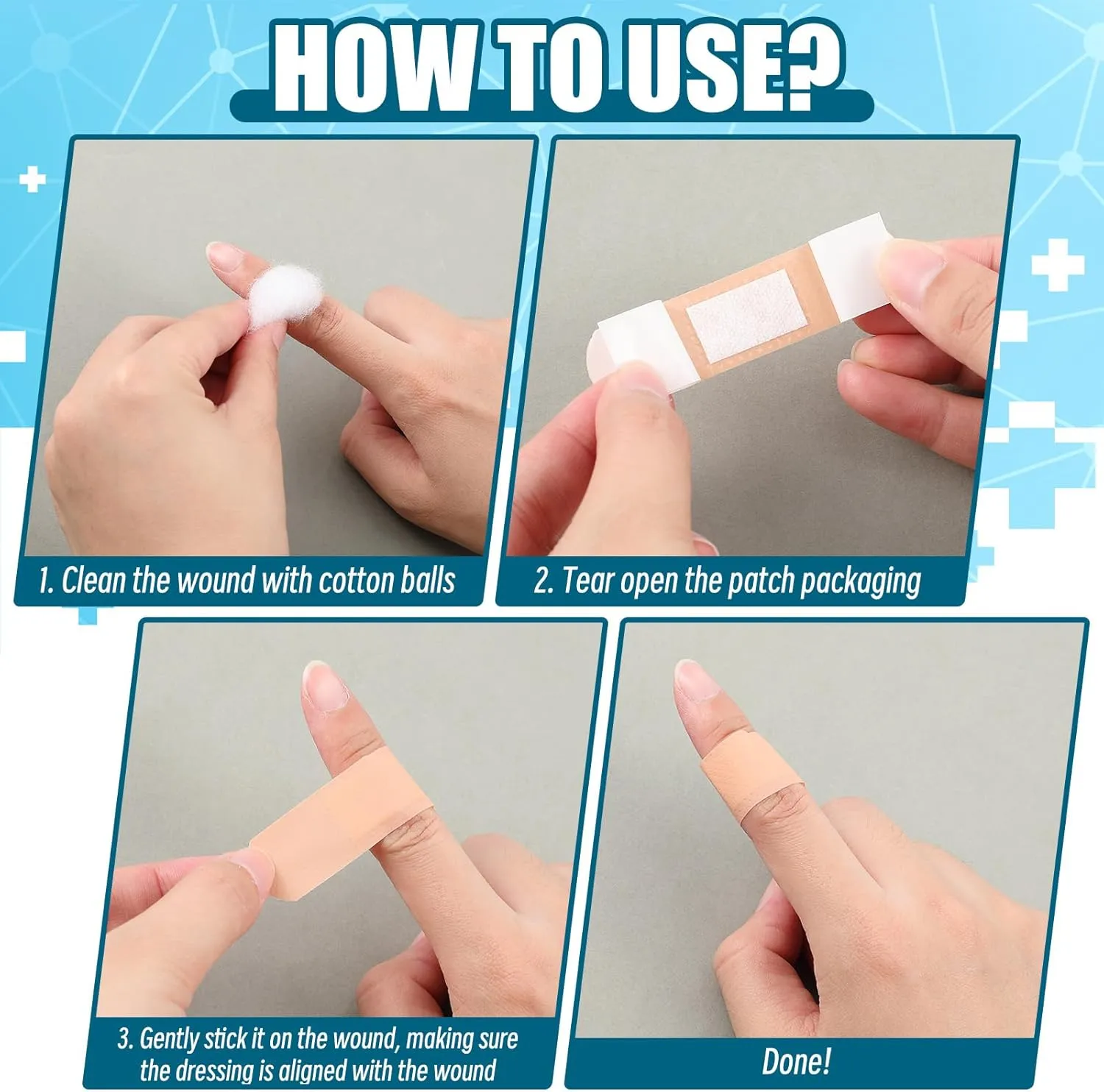 Timgle 5000 Pcs 3/4" x 3" Adhesive Bandages Bulk Waterproof Adhesive Breathable Bandages for Sensitive Skin School Nurses Businesses Travel First Aid Kits Homeless Care Supplies Donations