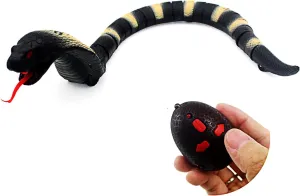 Tipmant RC Snake IR Remote Control Cobra Electric Fake Realistic Animal Crawling Vehicle Scary Trick Kids Halloween Christmas Prank Toys Birthday Gifts (Grey)