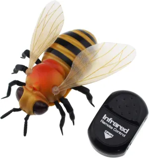 Tipmant Realistic RC Honey Bee Toys IR Remote Control Honeybee Insect Vehicle Electric Animal for Cat Dog Kids Birthday Gifts