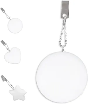 Touch Activated Purse Light Handbag Light, Purse Light Handbag Light, Glow Heart for Purse, LED Automatic Sensor Glowing Heart Shaped Handbag Lights,LED Touch Activated Purse Light (Round)