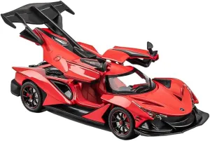 Toy Car Model Apollo IE 1/24 Red Alloy Collectible Diecast Vehicles with Lights and Sounds