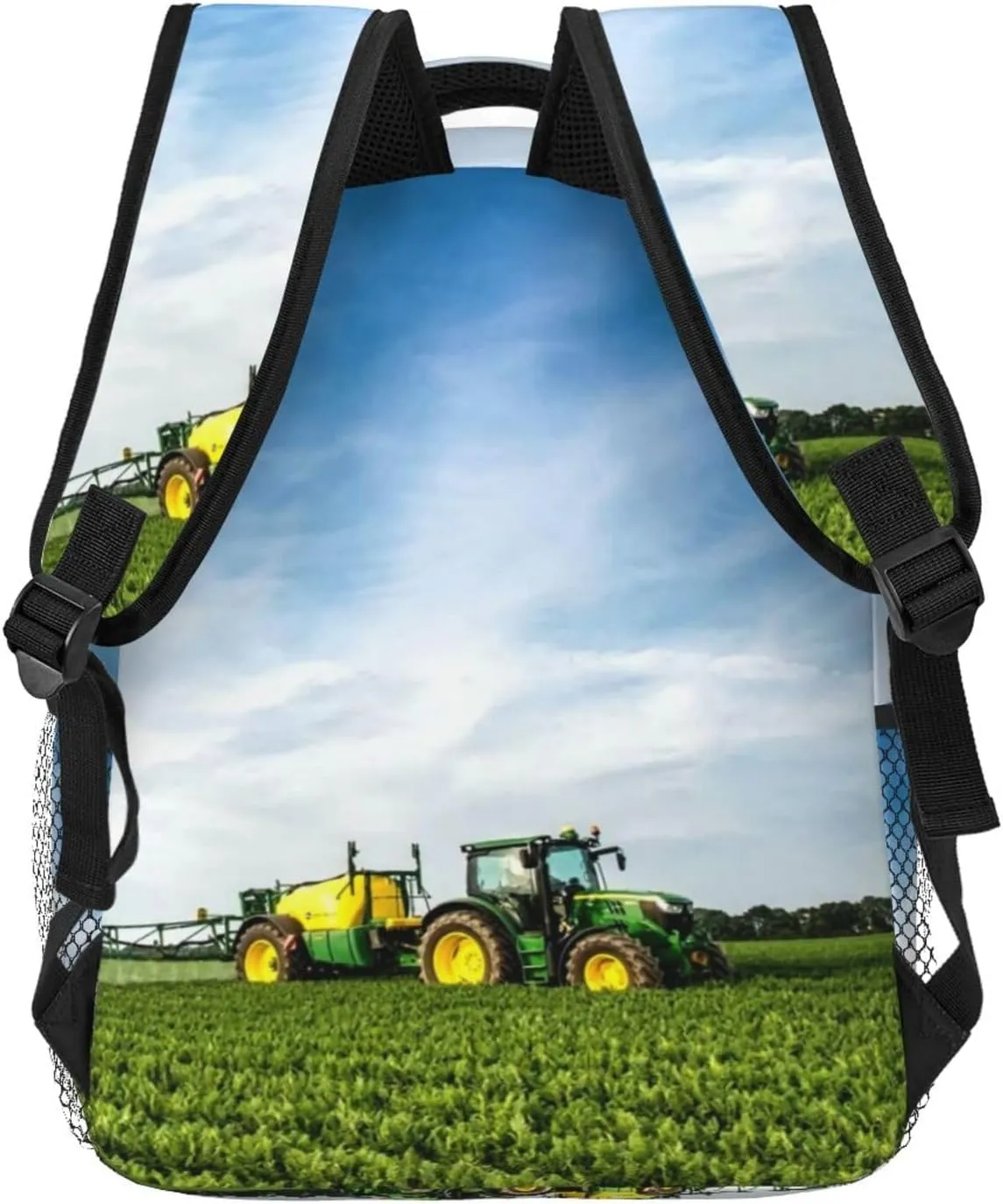 Tractor And Green Farmland Backpack Laptop Backpack Sports Travel Shoulder bag Light casual backpack
