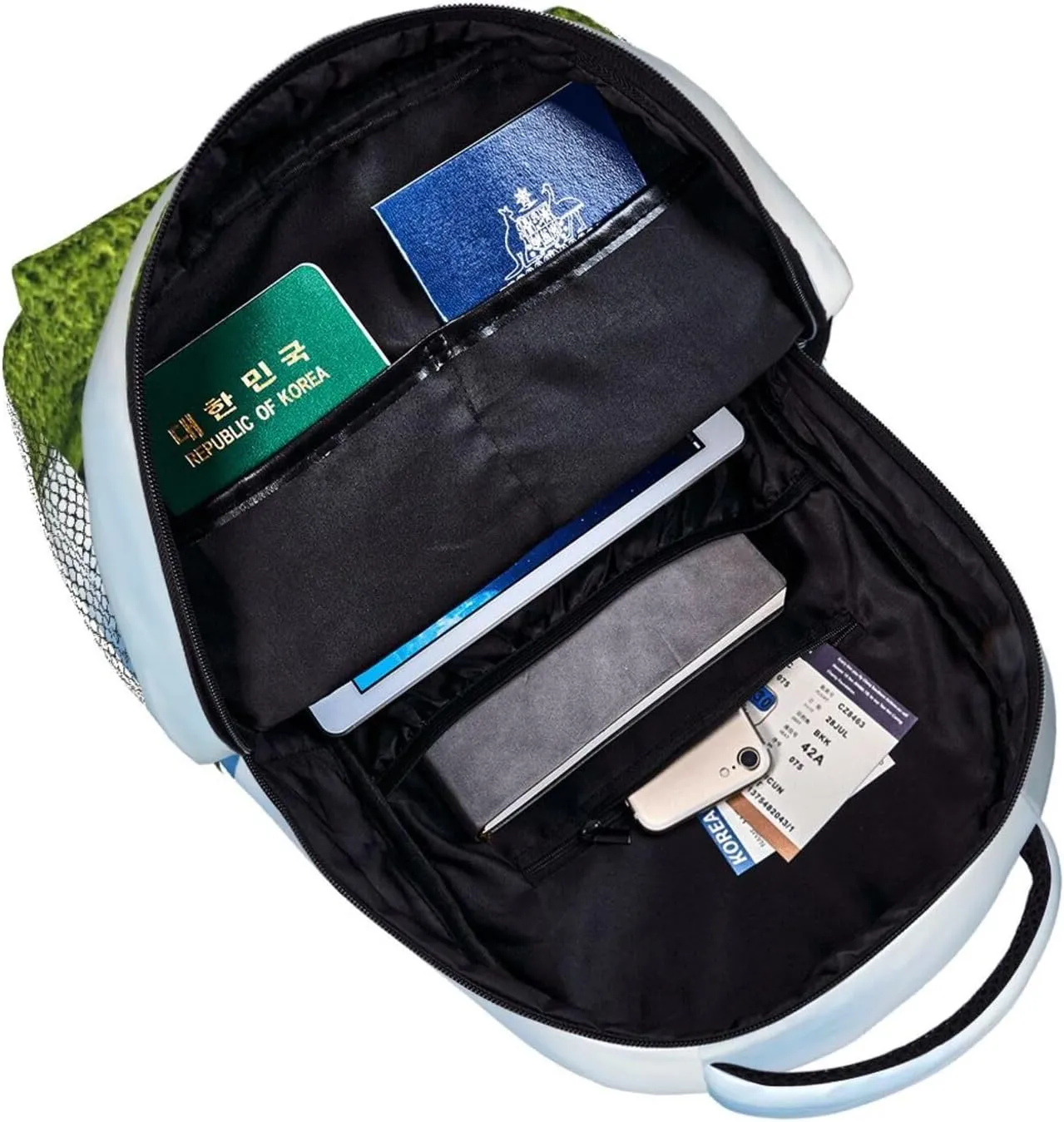 Tractor And Green Farmland Backpack Laptop Backpack Sports Travel Shoulder bag Light casual backpack