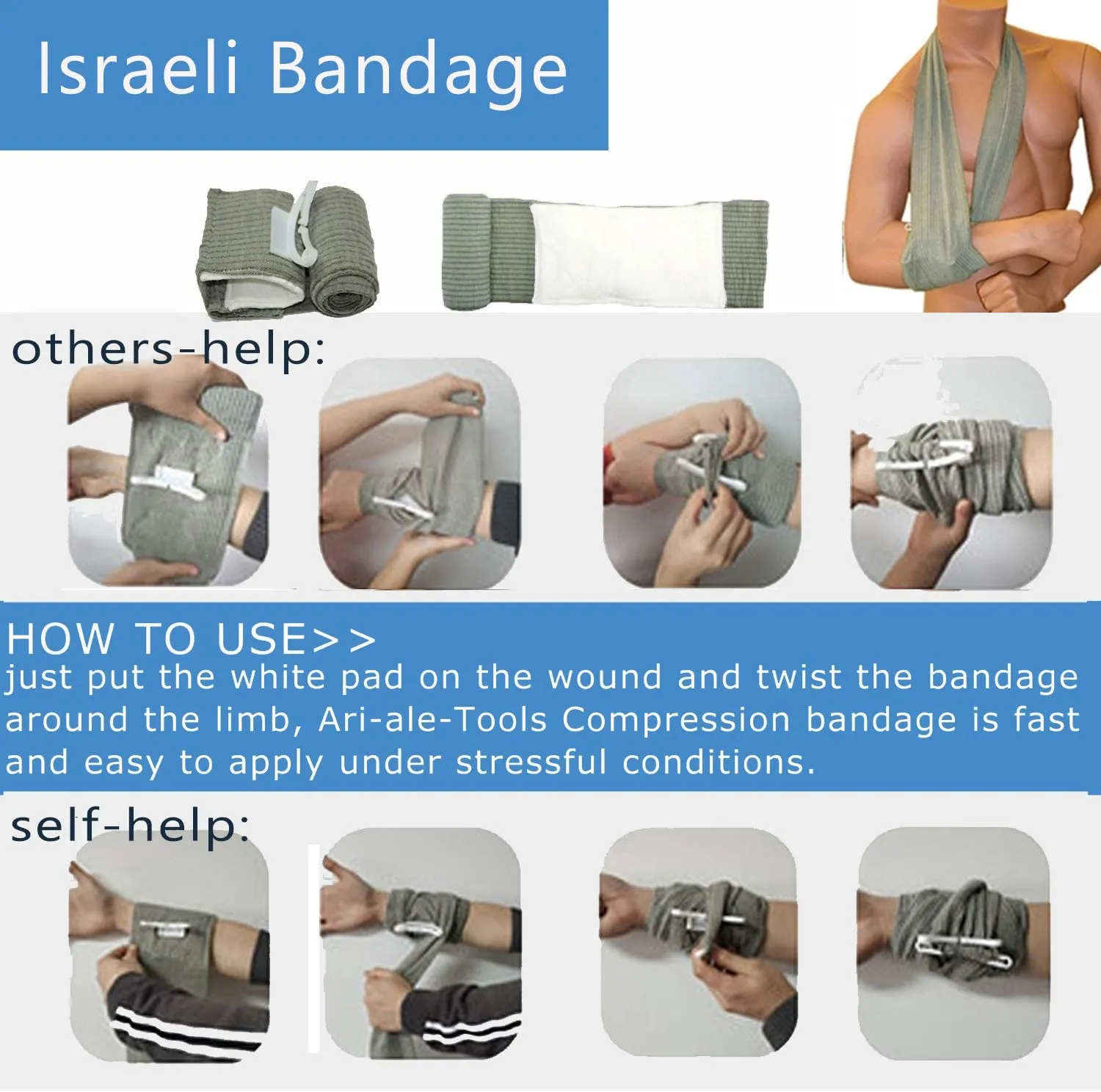 Trauma First Aid Kit, Tactical Bag Military Combat Tourniquet,6 inch Emergency Israeli Bandage,Medical EMT Pouch-Paramedic Sports IFAK Set