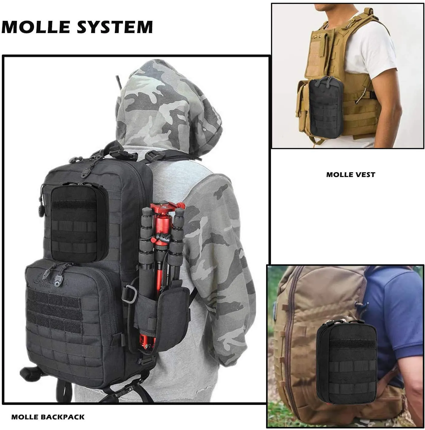 Trauma First Aid Kit, Tactical Bag Military Combat Tourniquet,6 inch Emergency Israeli Bandage,Medical EMT Pouch-Paramedic Sports IFAK Set