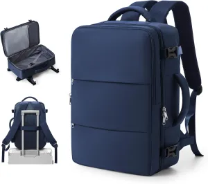 Travel Backpack For Women Men Carry on Backpack Luggage Flight Approved Personal item Travel Bag Essentials Mochila de viaje Laptop College Backpack Navy Blue