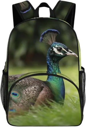 Travel Backpack for Women Men Lightweight 17 Inch Laptop Bag Animals That Open Their Tails Backpack Casual Daypack