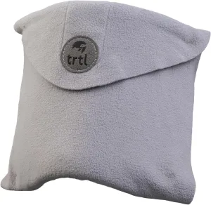 trtl Travel and Airplane Pillow - Real Sleeping Experience on Long Flights - Neck and Shoulder Support - Super-Soft, Lightweight, Easy-to-Carry, and Machine-Washable Flight Pillow - Oyster Grey