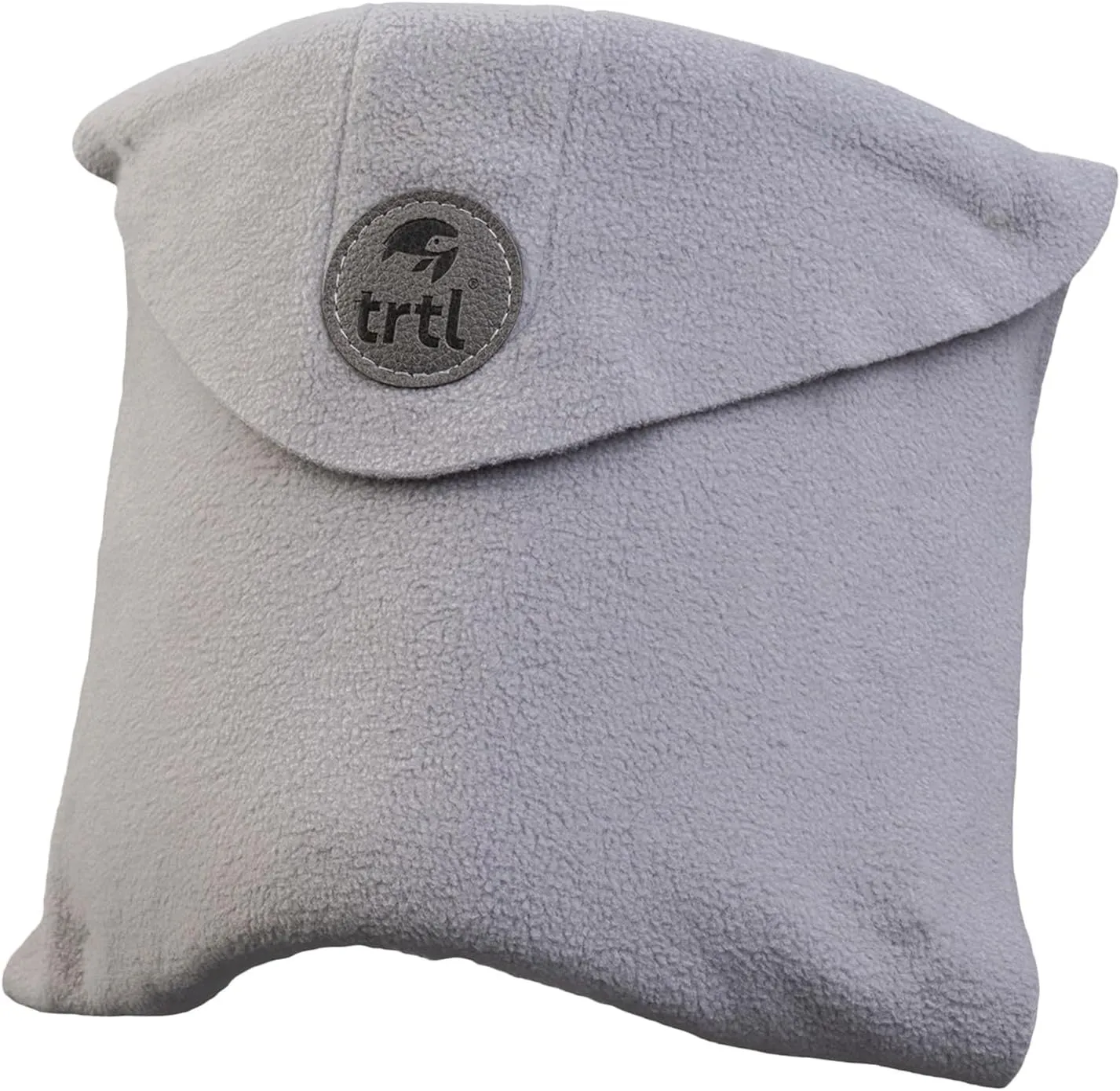 trtl Travel and Airplane Pillow - Real Sleeping Experience on Long Flights - Neck and Shoulder Support - Super-Soft, Lightweight, Easy-to-Carry, and Machine-Washable Flight Pillow - Oyster Grey