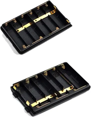 TWAYRDIO FBA-25A 6 AA Two Way Radio Replacement Battery Case Packs for Yaesu/Vertex Standard Wakie Talkie FT-270R FT-60RFT-250R VX-400 HX370 VXA-300 2pcs