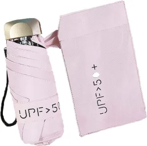 Umbrellas for Rain Foldable Umbrella Ultralight Pocket Umbrella UV Umbrella Parasol Waterproof Lightweight Portable Backpack Umbrella Umbrellas for Rain Windproof (Color : Pink)