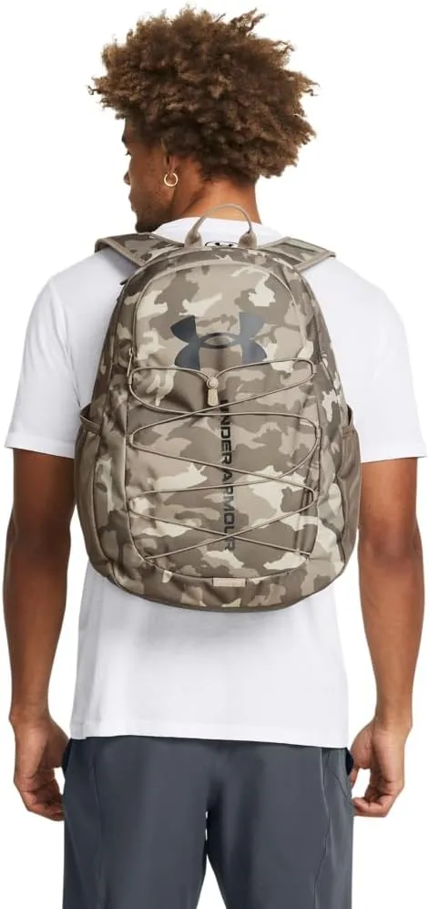 Under Armour Unisex-Adult Hustle Sport Backpack, (200) Taupe Dusk/Timberwolf Taupe/Metallic Gun Metal, One Size Fits All
