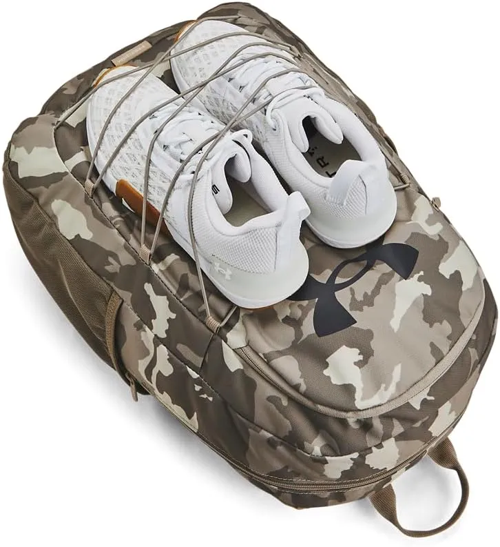 Under Armour Unisex-Adult Hustle Sport Backpack, (200) Taupe Dusk/Timberwolf Taupe/Metallic Gun Metal, One Size Fits All