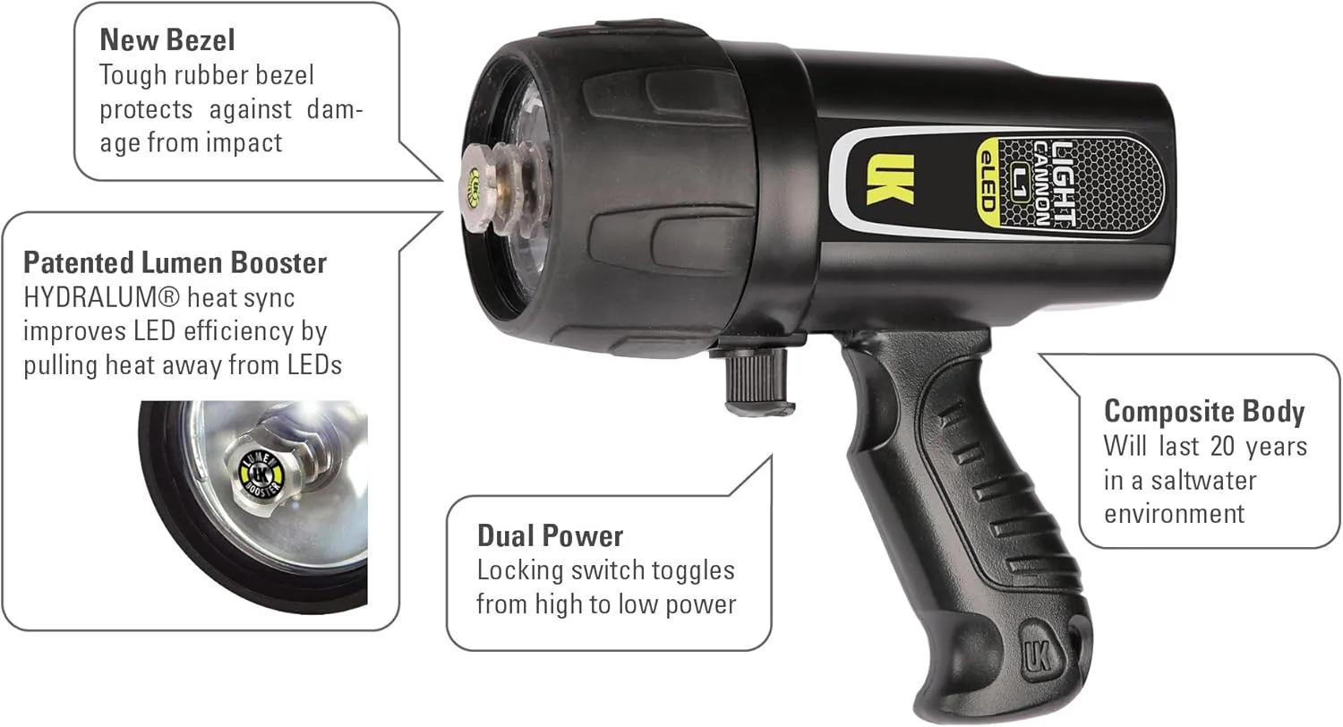 Underwater Kinetics Light Cannon eLED (L1) Dive Light w/ NiMH Battery/Charger