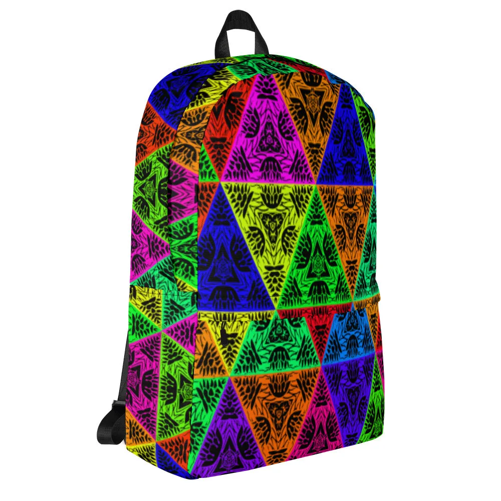 Unisex Backpack Psychedelic Triangles