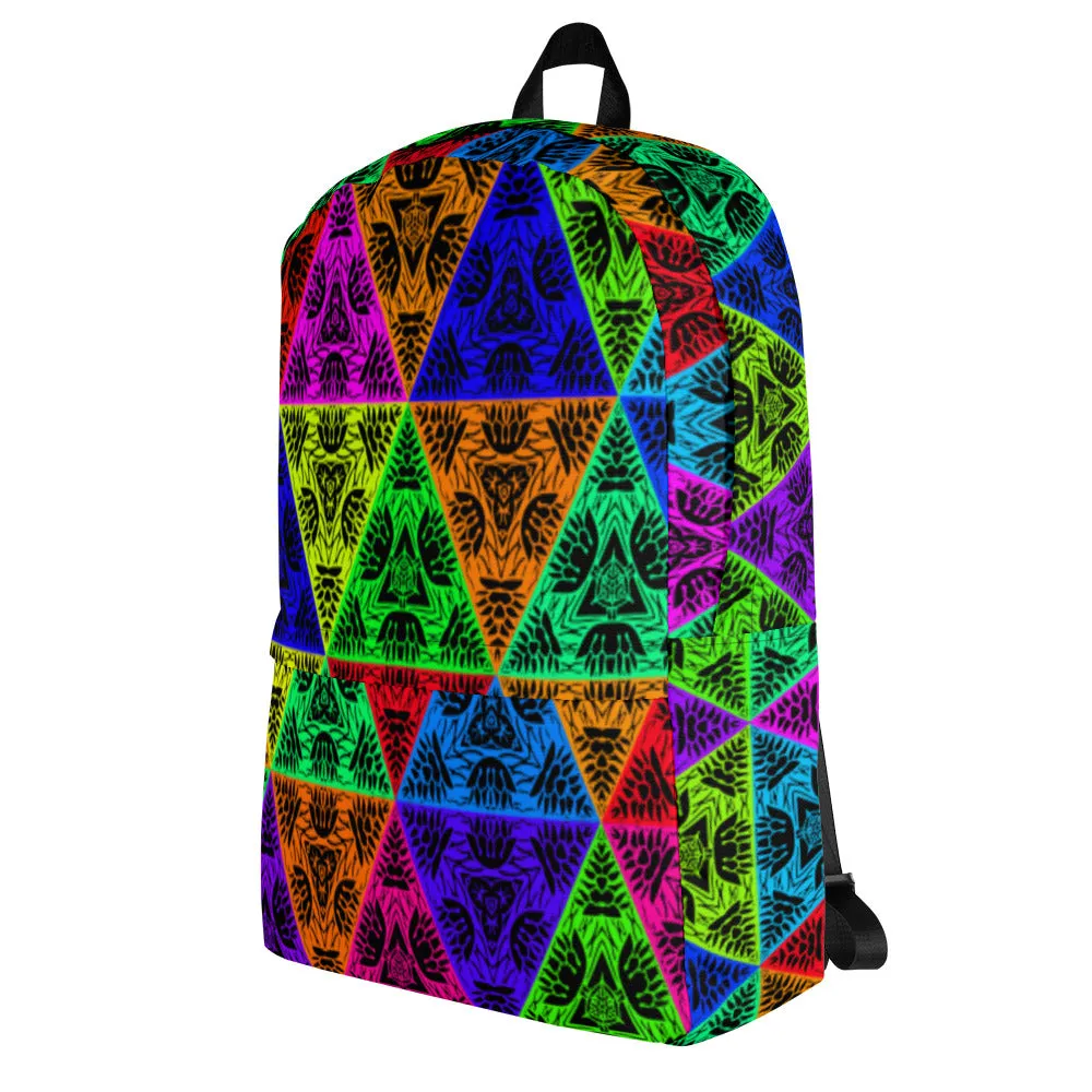 Unisex Backpack Psychedelic Triangles