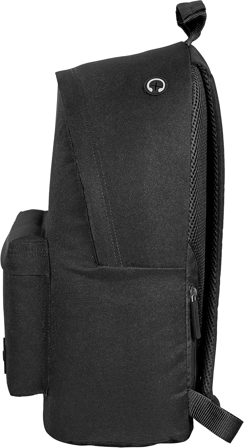 Unisex Kids M819 Youth Laptop Backpack 14.1", Ideal for Young People of Different Ages, Comfortable and Versatile, Quality and Resistance, 31x16x41 (pack of 1), Black/White, Estándar, Casual
