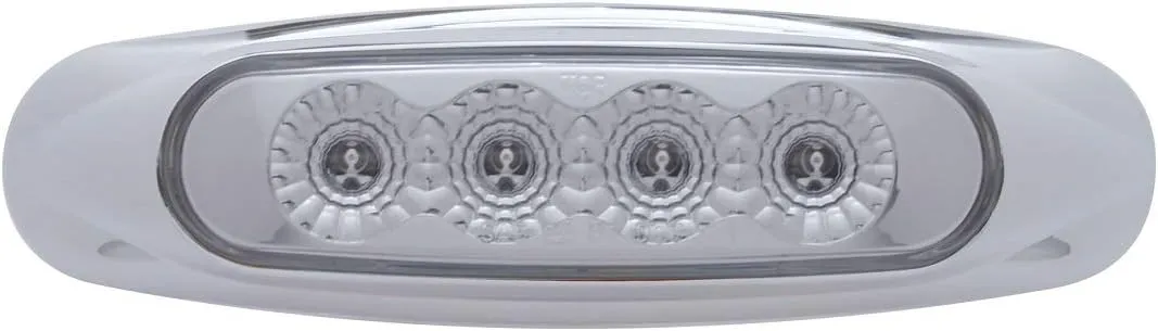 United Pacific 39401 - Clearance/Marker Light - Red Led/Clear Lens, With Reflector, 4 Led